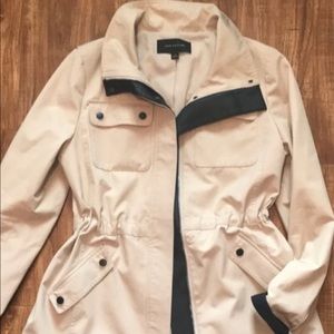 Beige Cargo Coat Trench Blazer